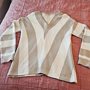 Beige and cream sweater